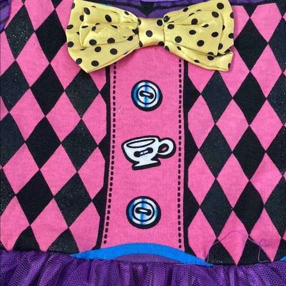 SPIRIT Mad Hatter halloween costume purple yellow pink blue NEW size 6-12 months - Picture 4 of 10